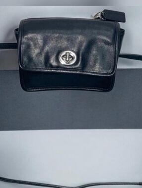 Coach Legacy Small Vintage- Black Leather Mini.